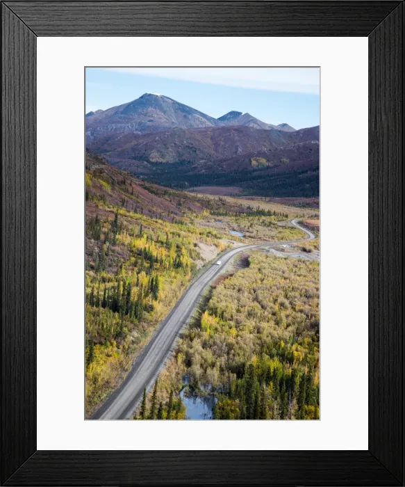 Framed Print : Highway with fall foliage Framed Print : Highway with fall foliage