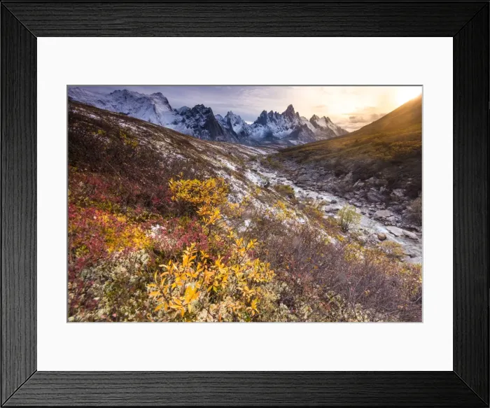 Framed Print : Sunset at among fall foliage Framed Print : Sunset at among fall foliage