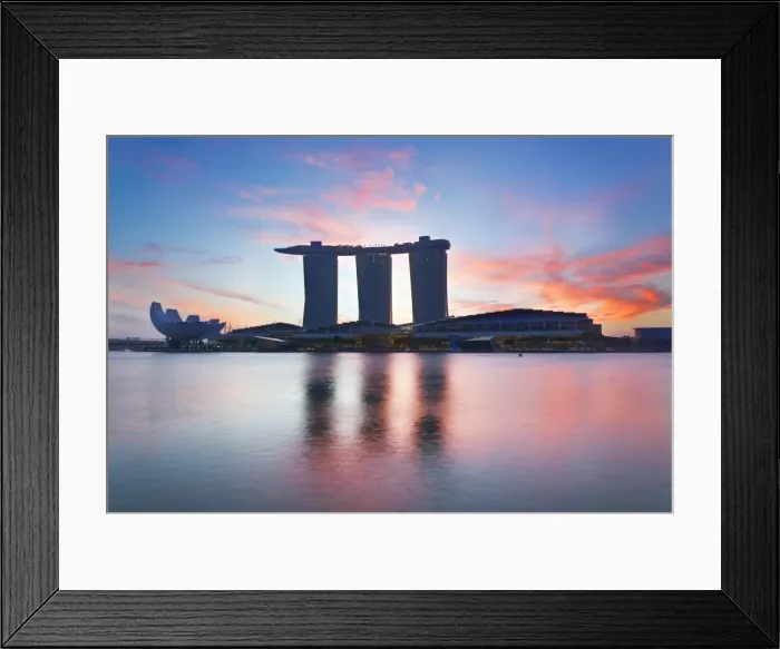 Framed Print : Marina bay sand sunrise Framed Print : Marina bay sand sunrise