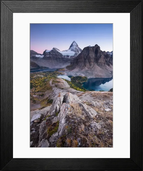 Framed Print : To the top of mount assiniboine