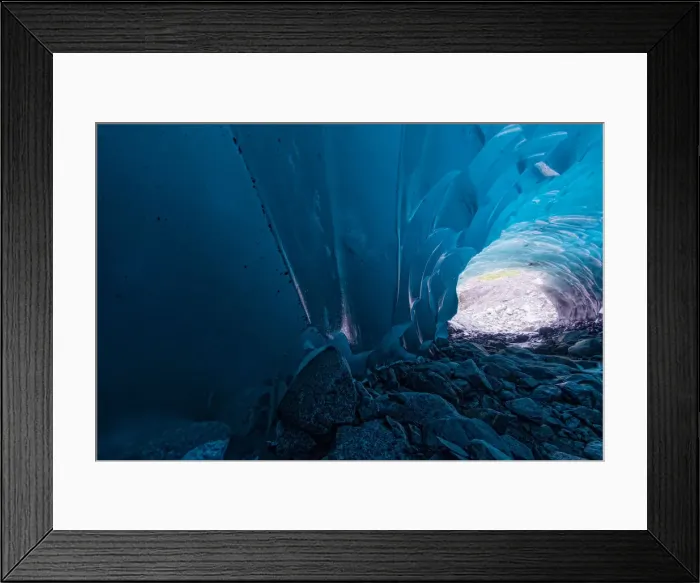 Framed Print : Ice cave, Alaska