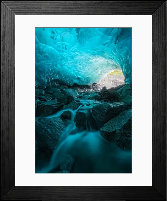Framed Print : Mendenhall Ice cave
