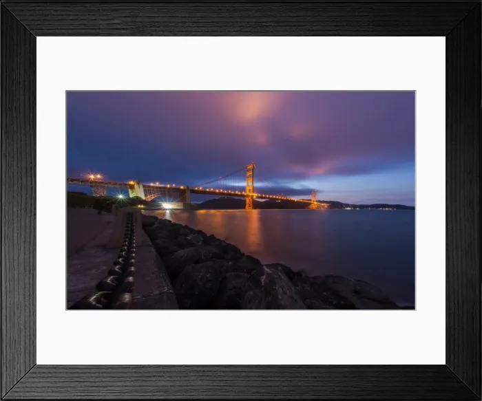 Framed Print : Golden gate impression Framed Print : Golden gate impression