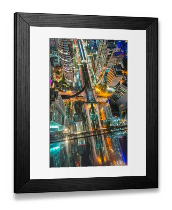 Framed Print : Bangkok skyline and its reflection Framed Print : Bangkok skyline and its reflection