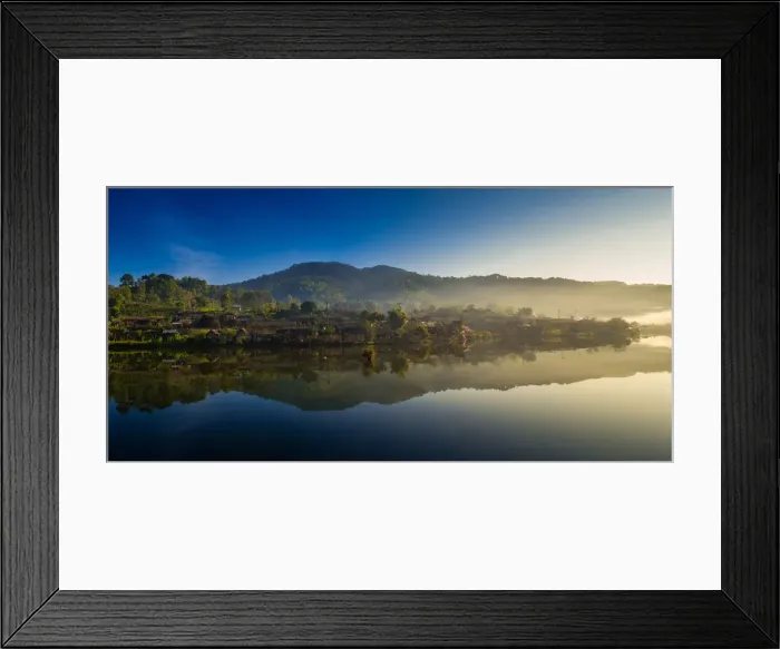 Framed Print : Ban Rak Thai village morning light