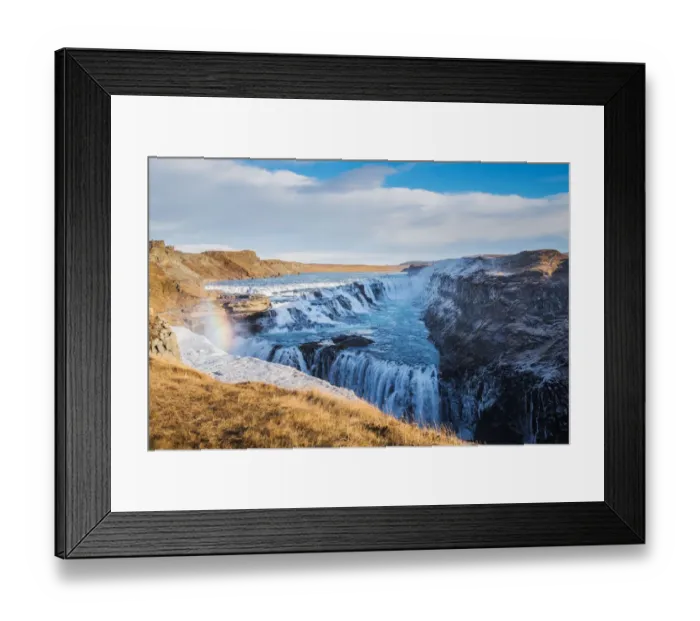 Framed Print : Gullfoss waterfall