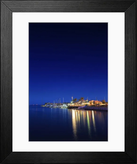 Framed Print : Lincoln Cove Marina at night. Port Lincoln