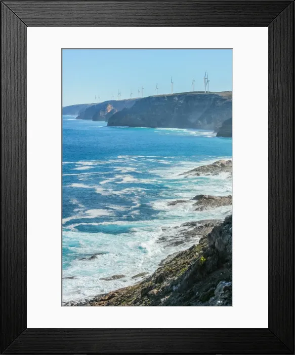 Framed Print : Cathedral rocks wind farm. Eyre Peninsula Framed Print : Cathedral rocks wind farm. Eyre Peninsula