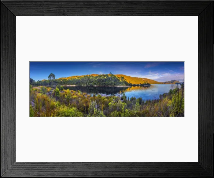 Framed Print : Scenic view of Lake Pedder in the south west wilderness of Tasmania, Australia Framed Print : Scenic view of Lake Pedder in the south west wilderness of Tasmania, Australia