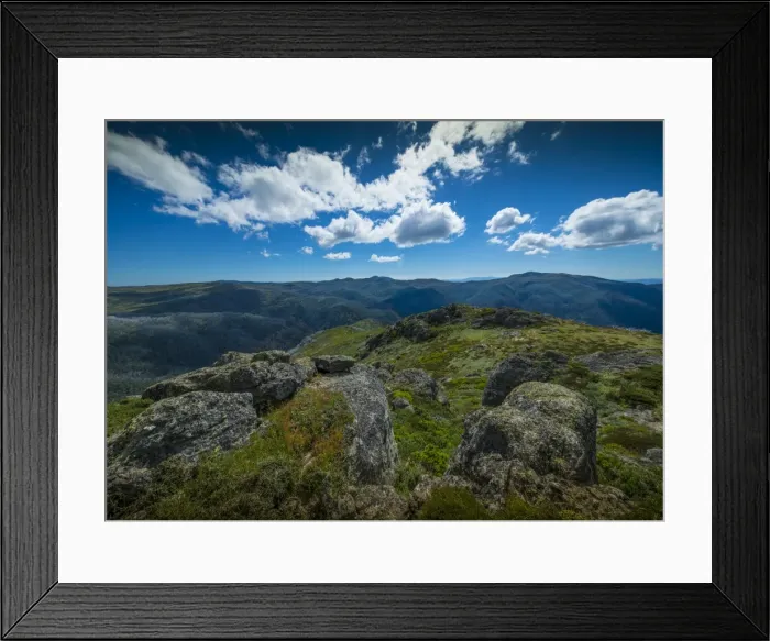 Framed Print : Alpine scenery near Falls creek in the mountainous region of north east Victoria, Australia Framed Print : Alpine scenery near Falls creek in the mountainous region of north east Victoria, Australia