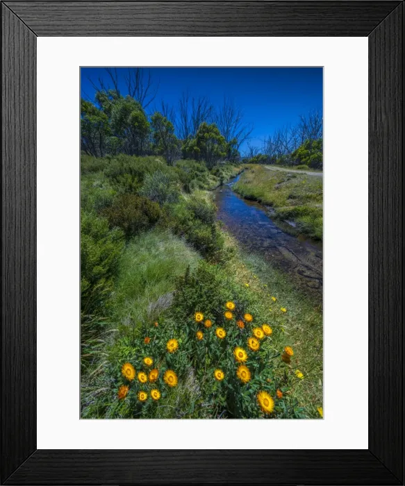 Framed Print : Man made aquaduct to take snow melt water through to a hydro power lake in the Alpine mountainous region of north east Victoria, Australia Framed Print : Man made aquaduct to take snow melt water through to a hydro power lake in the Alpine mountainous region of north east Victoria, Australia