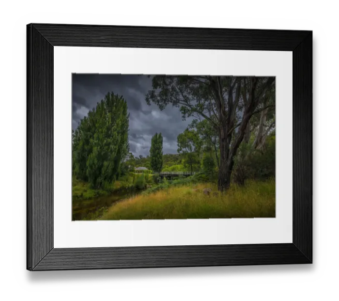Framed Print : Cobungra creek in the Alpine mountainous region of north east Victoria, Australia