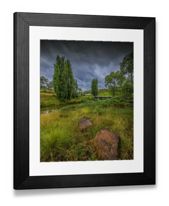 Framed Print : Cobungra creek in the Alpine mountainous region of north east Victoria, Australia