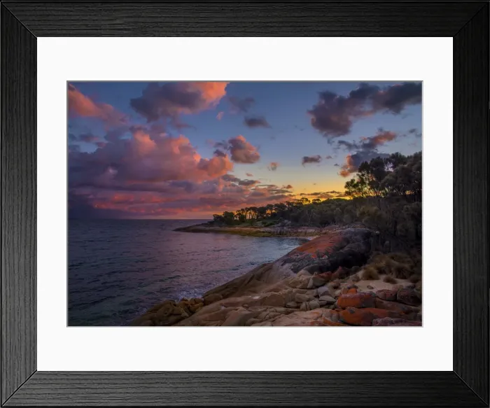 Framed Print : Afternoon light and approaching dusk at Trousers point, Flinders Island, Bass Strait, Tasmania, Australia Framed Print : Afternoon light and approaching dusk at Trousers point, Flinders Island, Bass Strait, Tasmania, Australia