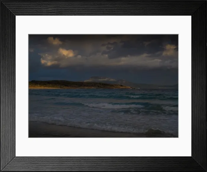 Framed Print : Afternoon light and approaching dusk at Trousers point, Flinders Island, Bass Strait, Tasmania, Australia