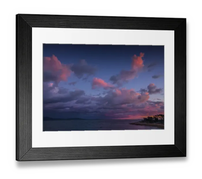 Framed Print : Afternoon light and approaching dusk at Trousers point, Flinders Island, Bass Strait, Tasmania, Australia
