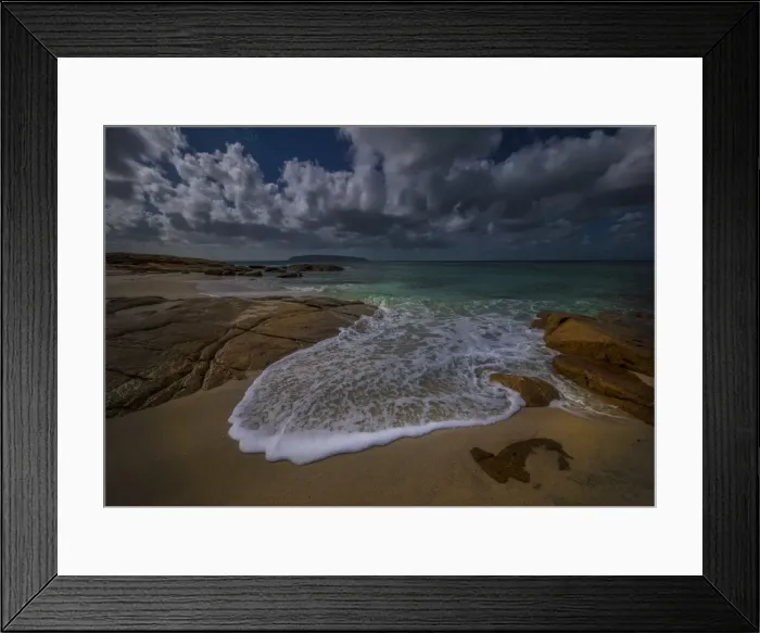Framed Print : Stormy weather at north east beach, Flinders Island, Bass Strait, Tasmania, Australia Framed Print : Stormy weather at north east beach, Flinders Island, Bass Strait, Tasmania, Australia