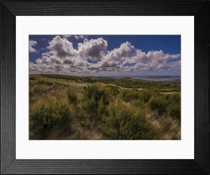 Framed Print : A view towards the Strzelecki range, Flinders Island, Bass Strait, Tasmania, Australia