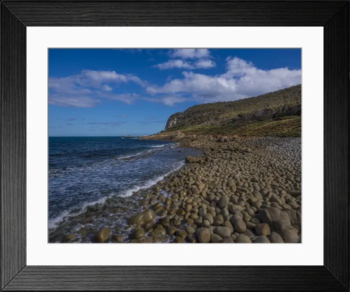 Framed Print : A view of Egg beach on the west coastline of Flinders Island, Bass Strait, Tasmania, Australia Framed Print : A view of Egg beach on the west coastline of Flinders Island, Bass Strait, Tasmania, Australia