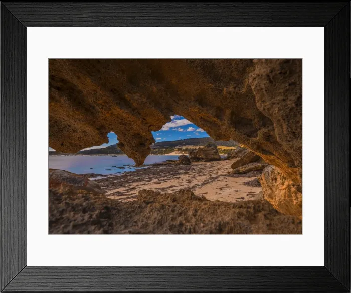Framed Print : Cave beach, Flinders Island, Bass Strait, Tasmania, Australia
