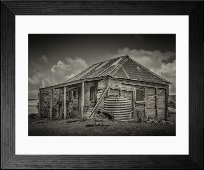 Framed Print : Abandoned hut, Edens creek, Palana, Flinders Island, Bass Strait, Tasmania, Australia Framed Print : Abandoned hut, Edens creek, Palana, Flinders Island, Bass Strait, Tasmania, Australia