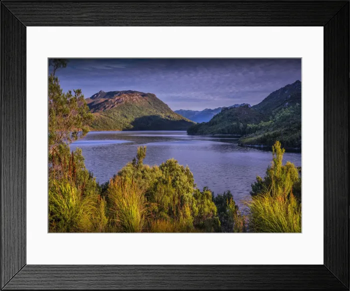Framed Print : Scenic view of Lake Pedder in the south west wilderness of Tasmania, Australia