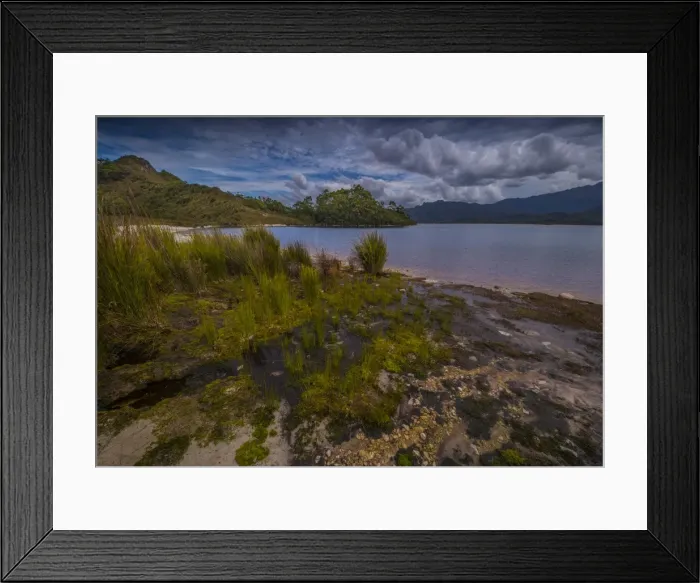 Framed Print : Scenic view of Lake Pedder in the south west wilderness of Tasmania, Australia Framed Print : Scenic view of Lake Pedder in the south west wilderness of Tasmania, Australia