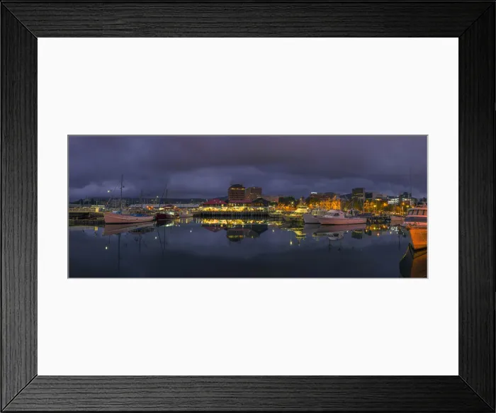 Framed Print : First light of Dawn at Victoria docks, Hobart city waterfront, Tasmania, Australia Framed Print : First light of Dawn at Victoria docks, Hobart city waterfront, Tasmania, Australia