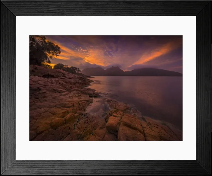 Framed Print : Early morning light in Coles Bay, Freycinet National Park, east coastline of Tasmania Framed Print : Early morning light in Coles Bay, Freycinet National Park, east coastline of Tasmania