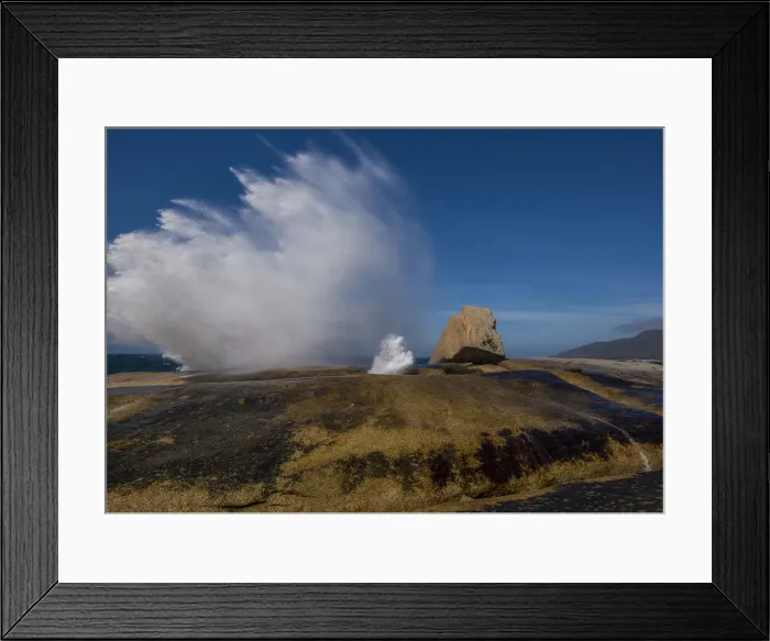 Framed Print : The Blowhole on the Coastline at Bicheno, east Tasmania Framed Print : The Blowhole on the Coastline at Bicheno, east Tasmania