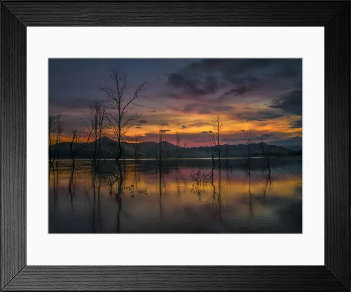 Framed Print : Dusk over the wetlands at Bonnie Doon, Victoria, Australia Framed Print : Dusk over the wetlands at Bonnie Doon, Victoria, Australia