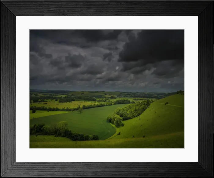 Framed Print : The lovely rolling hills and magnificent countryside of the Cranborne Chase, Dorset, England, United Kingdom Framed Print : The lovely rolling hills and magnificent countryside of the Cranborne Chase, Dorset, England, United Kingdom