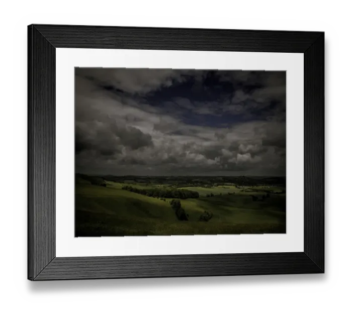 Framed Print : The lovely rolling hills and magnificent countryside of the Cranborne Chase, Dorset, England, United Kingdom