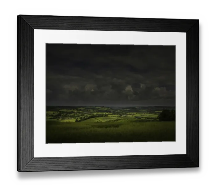 Framed Print : The lovely rolling hills and magnificent countryside of the Cranborne Chase, Dorset, England, United Kingdom