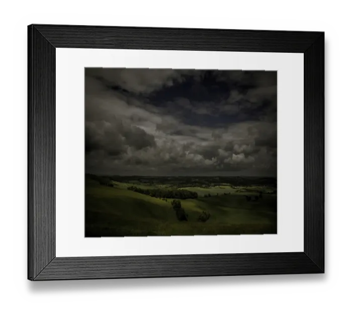 Framed Print : The lovely rolling hills and magnificent countryside of the Cranborne Chase, Dorset, England, United Kingdom