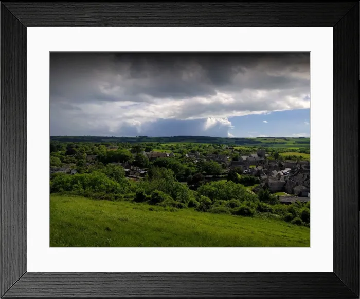 Framed Print : View at Corfe Castle, Dorset, Isle of Purbeck, England, United Kingdom Framed Print : View at Corfe Castle, Dorset, Isle of Purbeck, England, United Kingdom