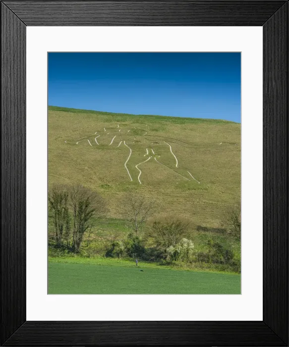 Framed Print : The Giant at Cerne Abbas, Dorset, England, United Kingdom
