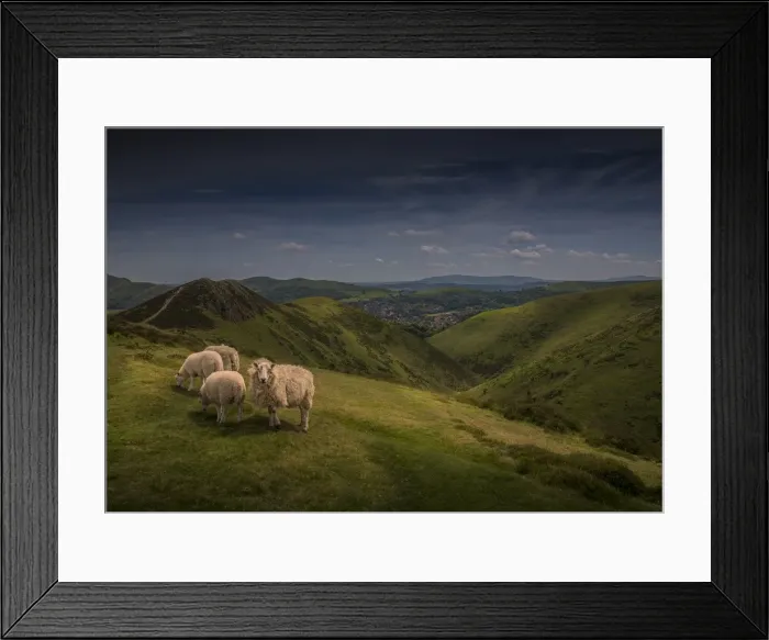 Framed Print : Hillside view down the Carding Valley in Shropshire, England, United Kingdom