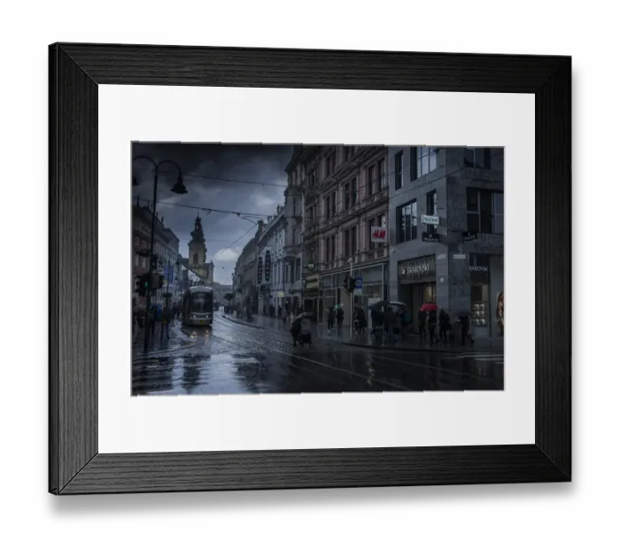 Framed Print : A wet and rainy day in the city streets of Linz, Upper Austria Framed Print : A wet and rainy day in the city streets of Linz, Upper Austria