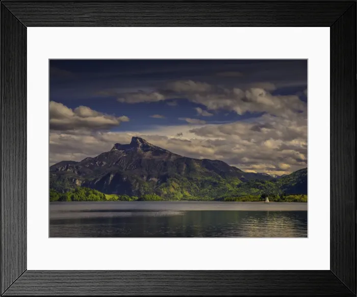 Framed Print : Scenic delights around the village of Mondsee, in the Vocklabruck district in Framed Print : Scenic delights around the village of Mondsee, in the Vocklabruck district in