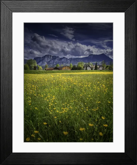 Framed Print : Scenic delights around the village of Mondsee, in the Vocklabruck district in Framed Print : Scenic delights around the village of Mondsee, in the Vocklabruck district in