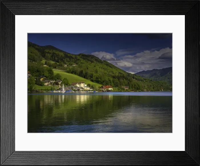 Framed Print : Scenic delights around the village of Mondsee, in the Vocklabruck district in Framed Print : Scenic delights around the village of Mondsee, in the Vocklabruck district in