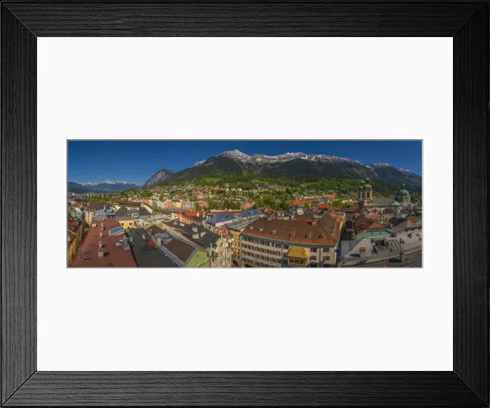 Framed Print : City view of Innsbruk, in the alpine region of Tyrol, Austria Framed Print : City view of Innsbruk, in the alpine region of Tyrol, Austria
