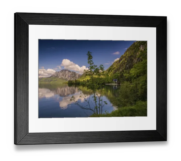 Framed Print : Attersee, and mountain views in the springtime, Austria