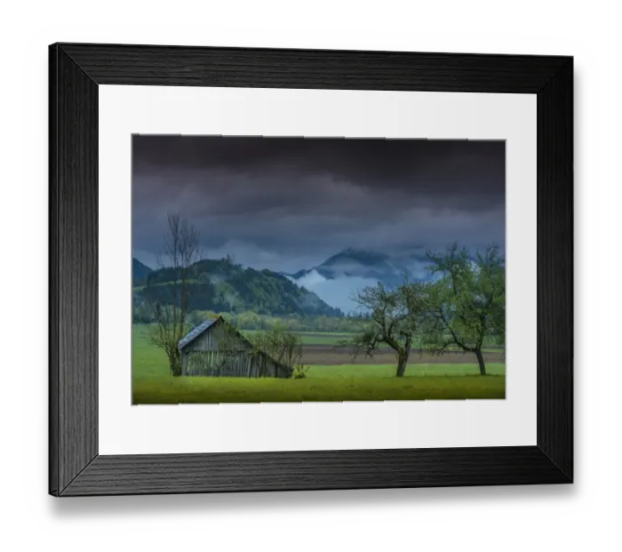 Framed Print : The Admont Valley in spring, with farmland pastures and mountain views, central Austria Framed Print : The Admont Valley in spring, with farmland pastures and mountain views, central Austria