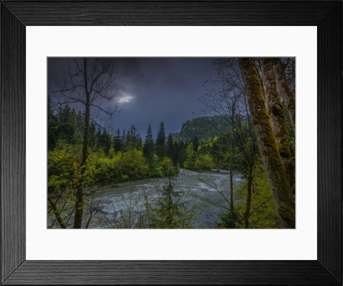 Framed Print : Admont Valley and the Enns river, in spring, central Austria