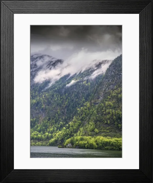 Framed Print : Lake Hallstatt, in the mountainous region of Salzkammergut, Austria Framed Print : Lake Hallstatt, in the mountainous region of Salzkammergut, Austria