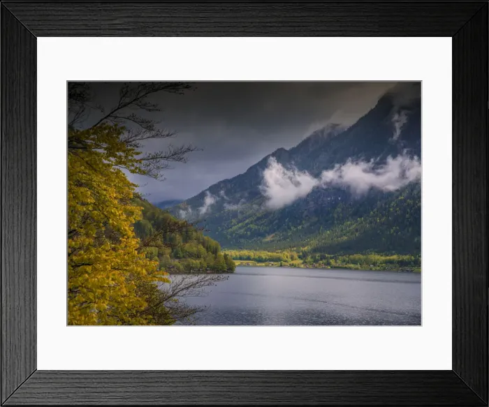 Framed Print : Lake Hallstatt, in the mountainous region of Salzkammergut, Austria Framed Print : Lake Hallstatt, in the mountainous region of Salzkammergut, Austria