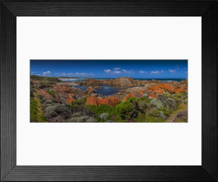 Framed Print : Coastline near Half Moon bay, King Island, Bass Strait Tasmania, Australia Framed Print : Coastline near Half Moon bay, King Island, Bass Strait Tasmania, Australia