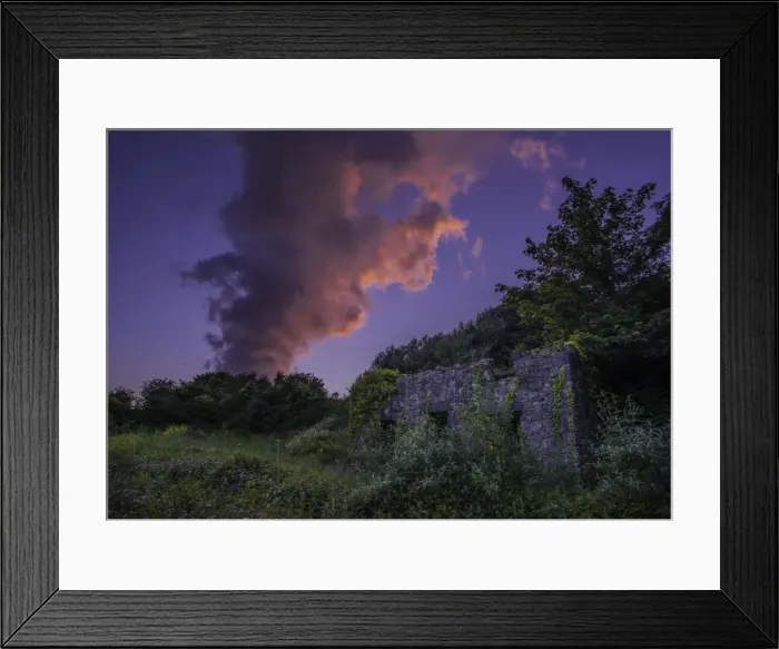 Framed Print : Dusk over ruins in the village of Pembroke, Pembrokeshire, Wales, United Kingdom Framed Print : Dusk over ruins in the village of Pembroke, Pembrokeshire, Wales, United Kingdom